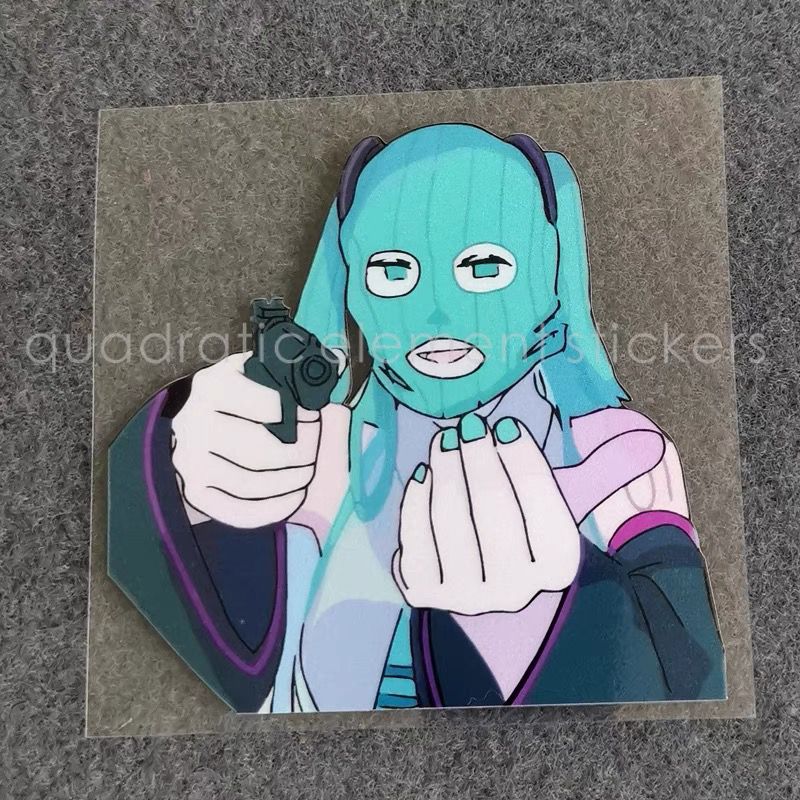 Cosplay Prop Diy - ミクオートバイステッカー防水電気自動車漫画オニオン美少女面白いクリエイティブコスプレ小道具装飾パッチギフト