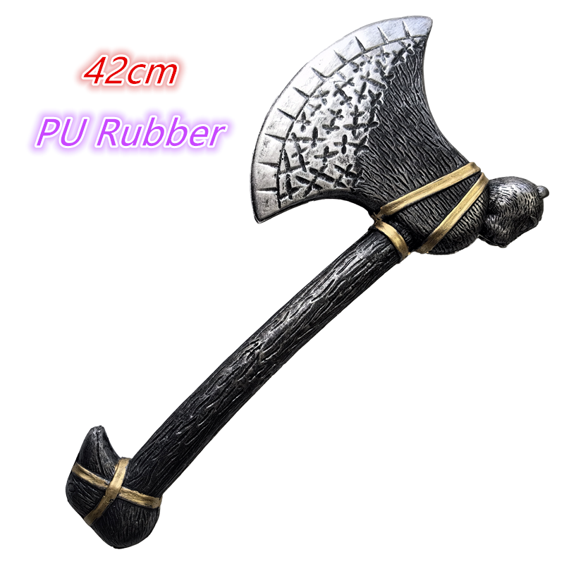 Cosplay Prop Axe - ハロウィン斧小道具犬頭斧武器コスプレパーティーツール犠牲 1:1 ルーンカオストマホークゴーストビースト斧安全 PU
