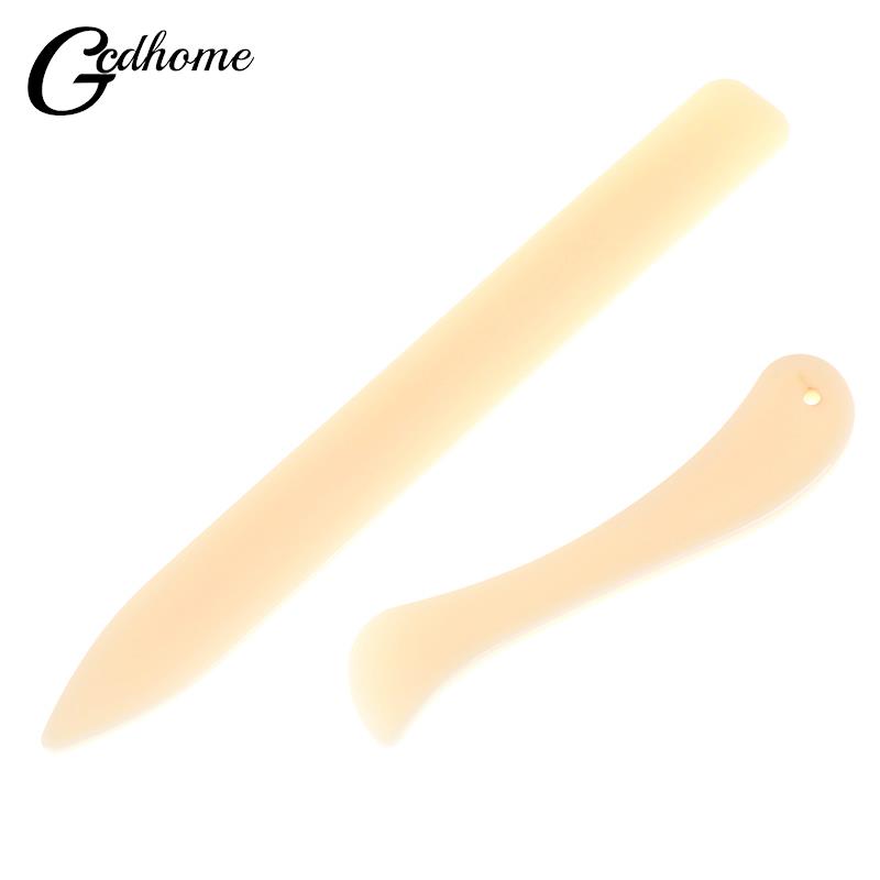 Craft Knife Set - 2ピース/セットボーンフォルダークラフトツールパスティックオープンレザーナイフ、レザースコアリング折りたたみ折り目紙ホーム手作りアクセサリー