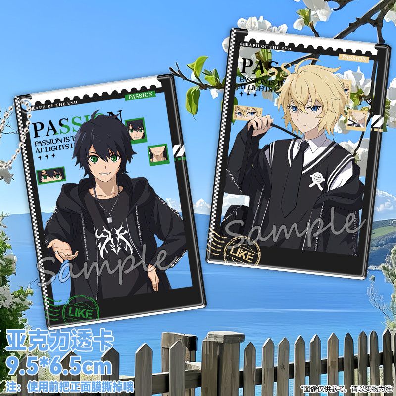 Cosplay Prop Diy - アニメ終わりのセラフ百夜ミカエラコスプレ写真小道具 Diy 漫画新アクリル透明カードカードクリスマスギフト