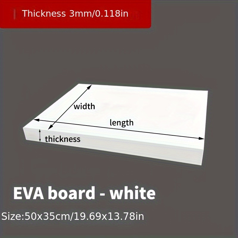EVAフォームボード 14x19インチ、厚さ3mm-10mm - Cosplay Props Eva Foam のレビューと価格