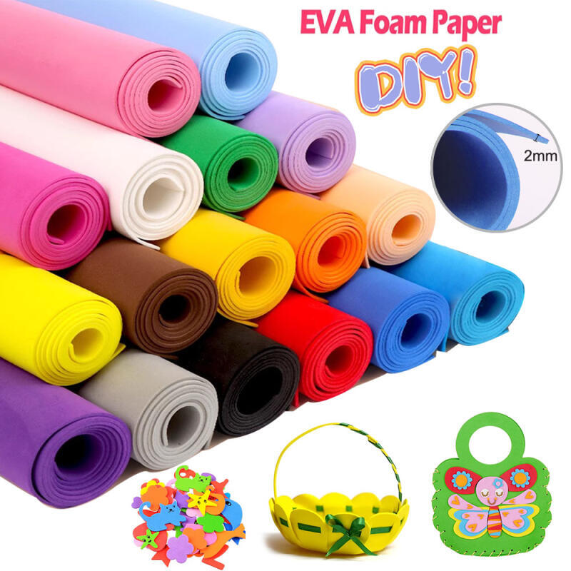 カラフルなEVAフォームシート 厚さ2mm 50x90cm  - Cosplay Props Eva Foam のレビューと価格