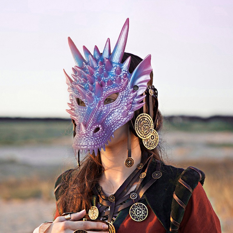 ドラゴンナイトマスク,3Dプリント,青,真珠,コスプレ,ハロ - Cosplay Prop Blueprints のレビューと価格