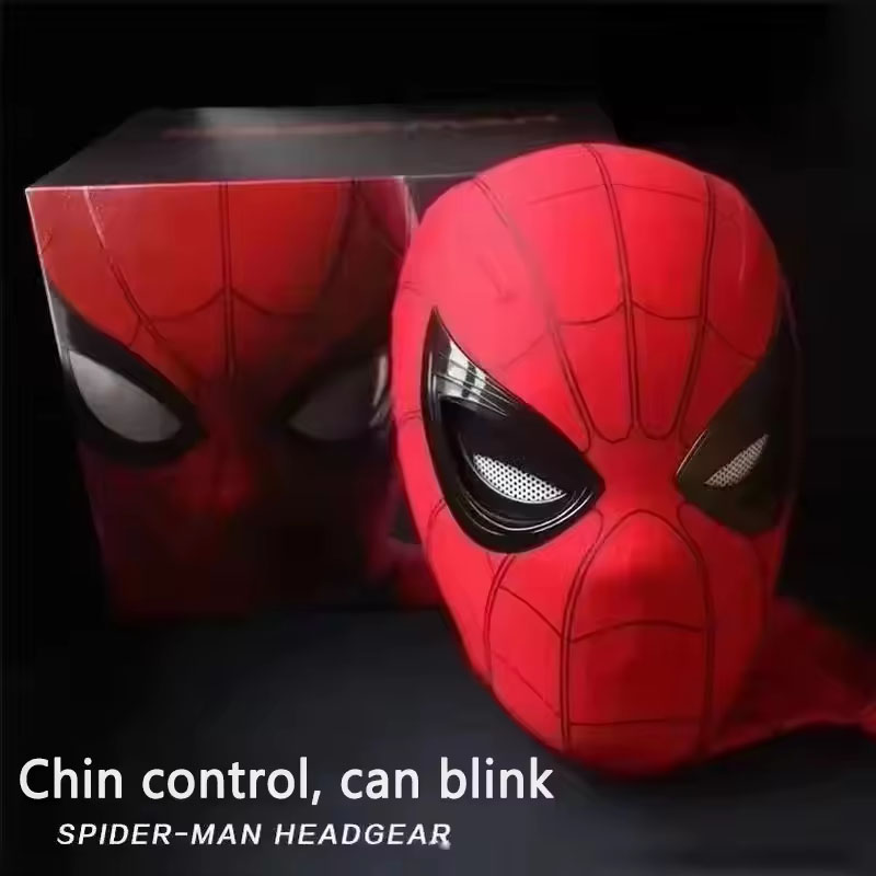 スパイダーマンのヘッドギア、可動式の目付き、クールなコスプレ - Cosplay Prop Display のレビューと価格