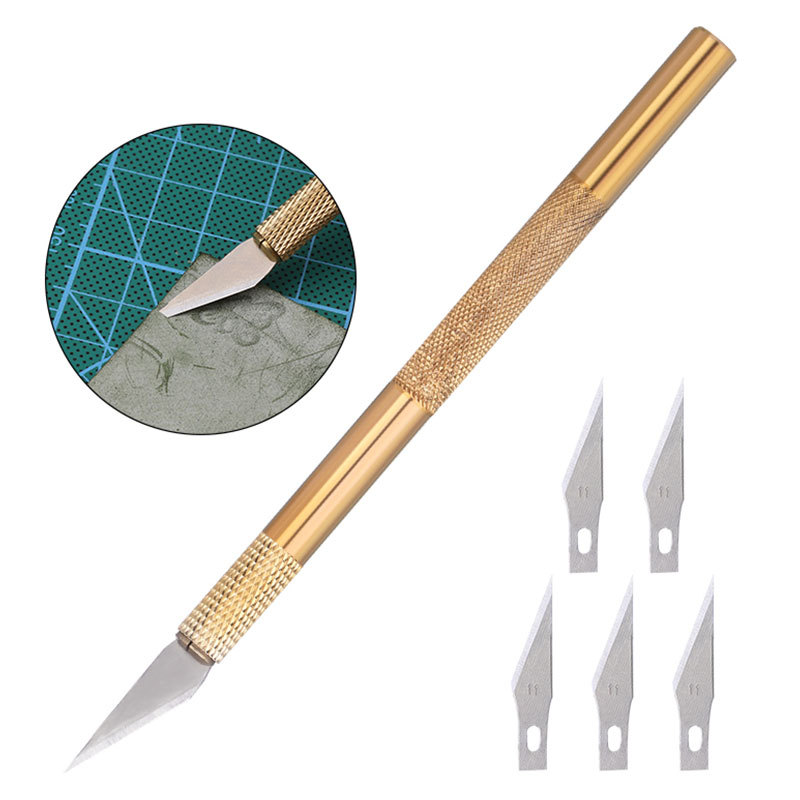 1 セット彫刻金属メスナイフツールキット木材紙カッタークラフ - Craft Knife Set のレビューと価格