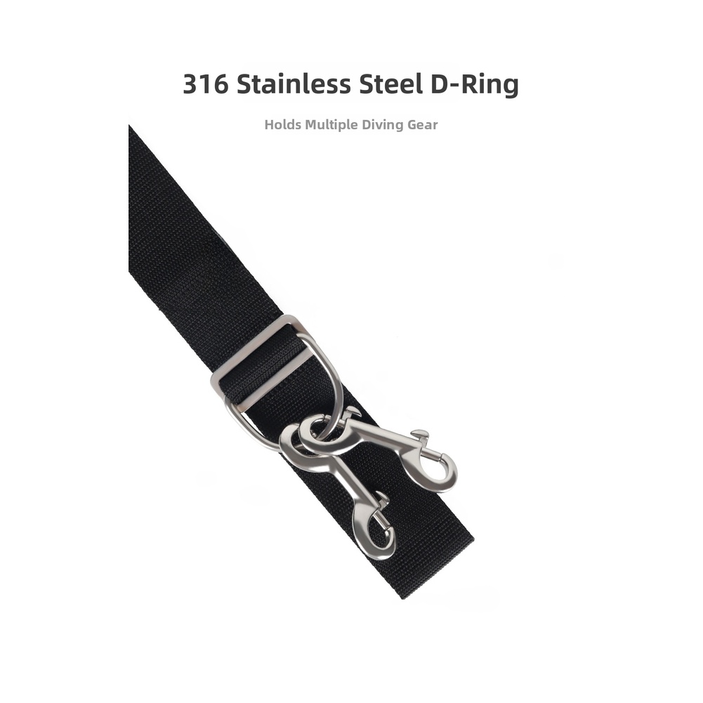 テクニカルダイビングクロッチストラップ 316 ステンレス鋼 - D Ring Strap のレビューと価格