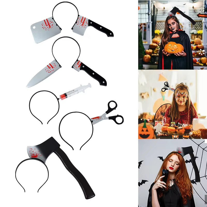 ハロウィン装飾 偽血まみれの斧 鋸 ナイフ ヘッドバンド い - Cosplay Prop Axe のレビューと価格