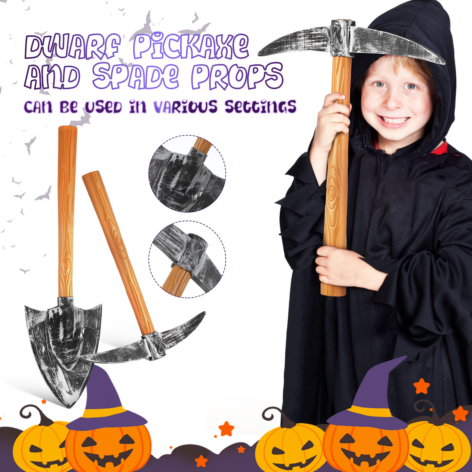 1セット フォーム製のつるはしとスコップの小道具 ドワーフコ - Cosplay Prop Axe のレビューと価格