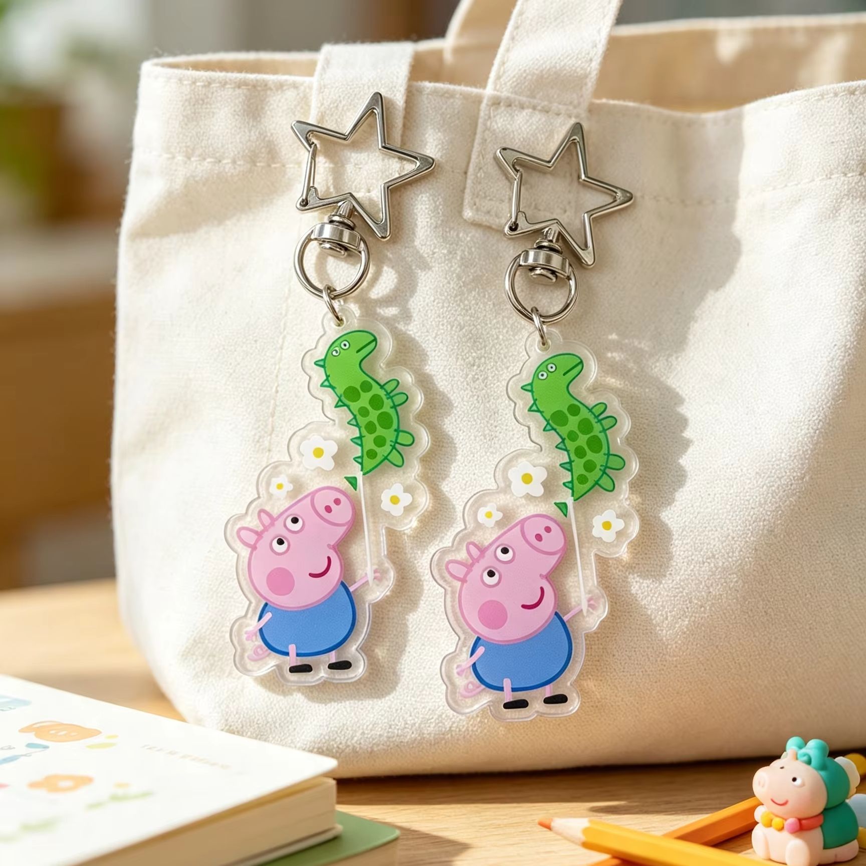 ペッパピッグ ジョージ アクリルフィギュアキーホルダー 鮮や - Cosplay Prop Diy のレビューと価格